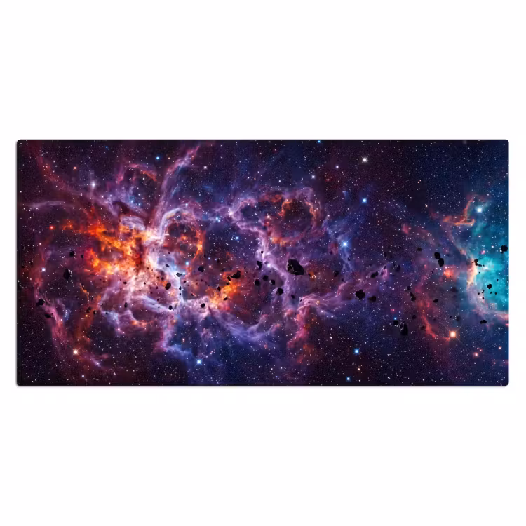 Space - Stars - Abstract - Colorful Muismat XXL klein -3d_leeg