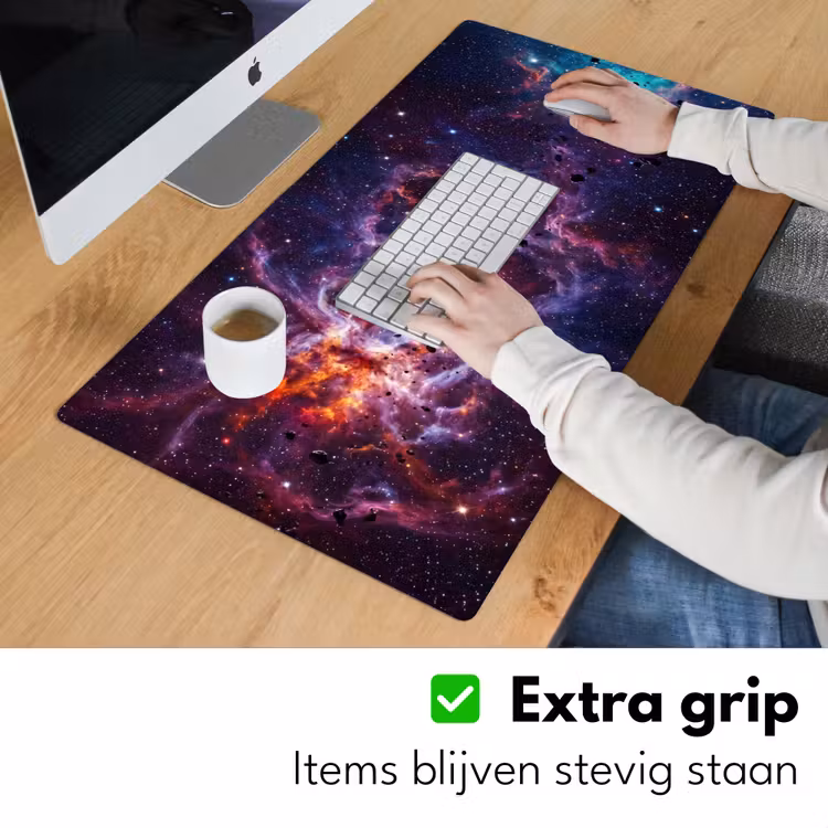 Space - Stars - Abstract - Colorful Muismat XXL klein -sfeer3