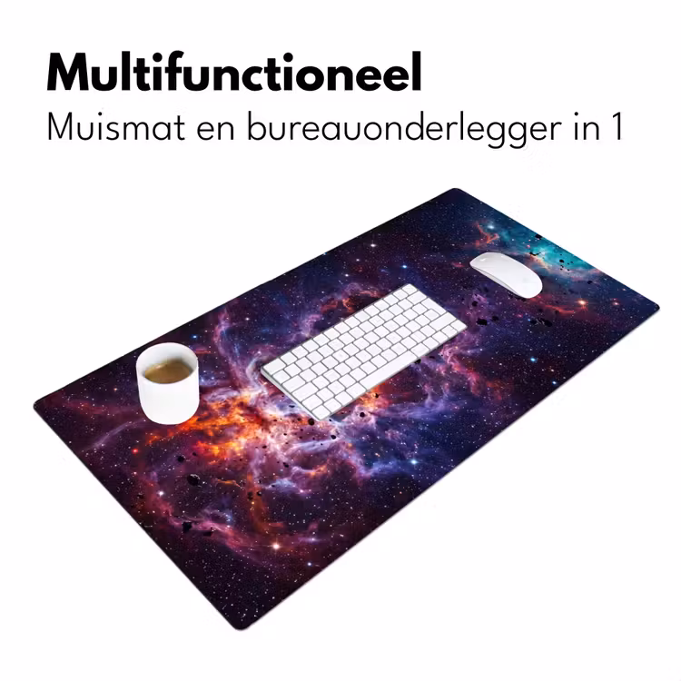 Space - Stars - Abstract - Colorful Muismat XXL klein -sfeer4