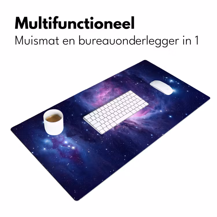 Ruimte - Sterren - Kleurrijk Muismat XXL klein -sfeer4