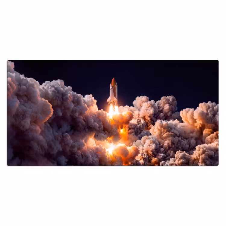 Desk Mat - Spacecraft - Launch - Stars - Ruimtevaartuig - Lancering - Sterren Muismat XXL klein