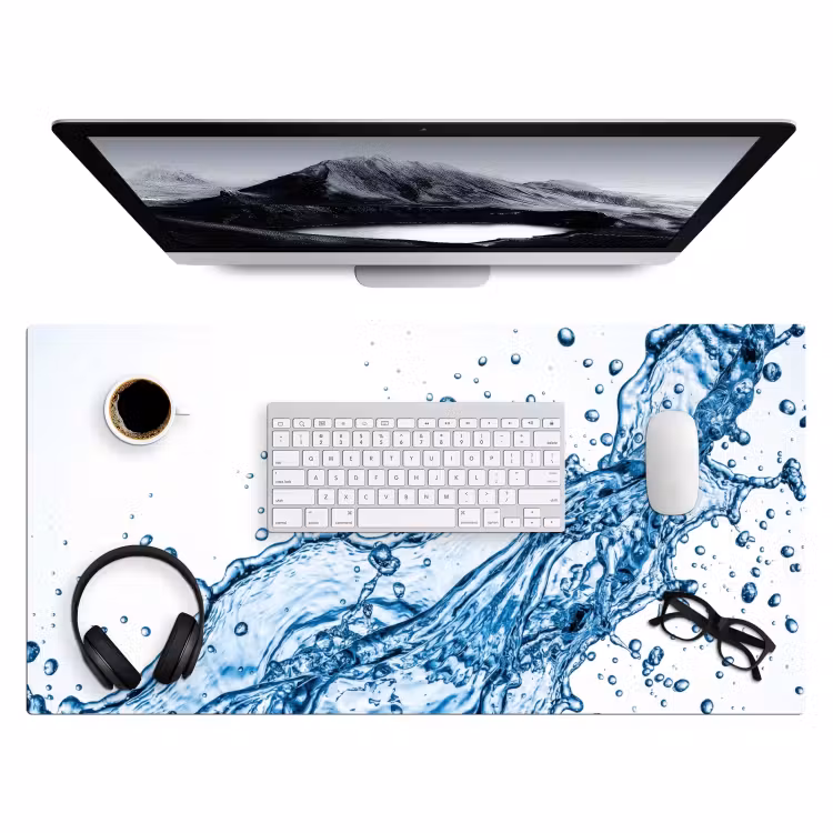 Spash - Water - Blauw Muismat XXL klein -3d