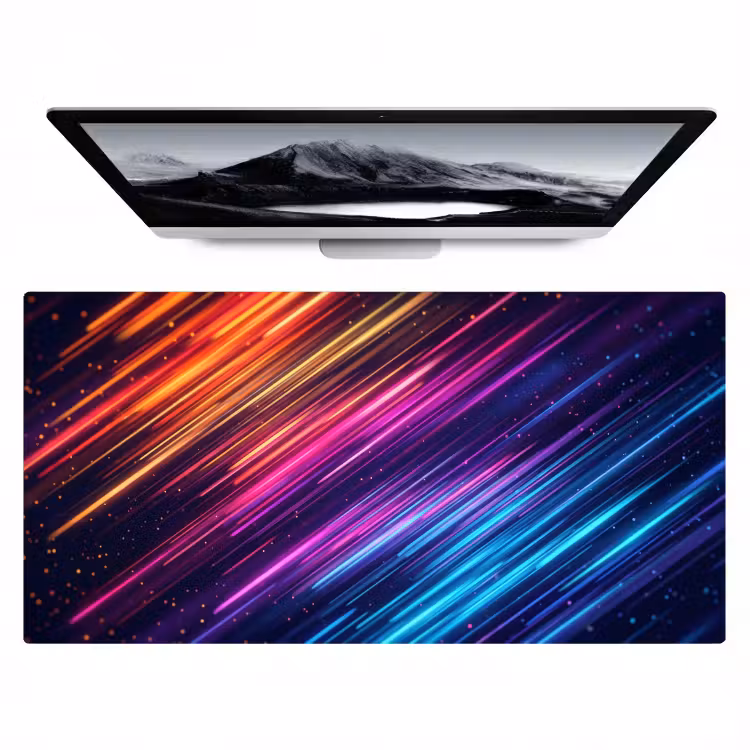Snelheid - Kosmos - Kleurrijk Muismat XXL klein -zzz3d