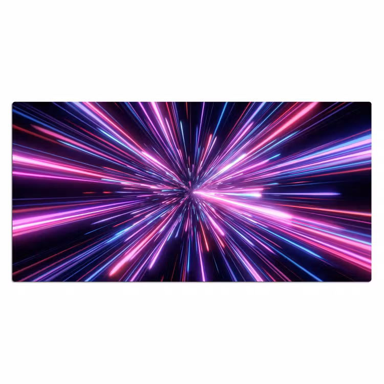 Lichtsnelheid - Ruimte - Roze - Paars Muismat XXL klein -3d_leeg
