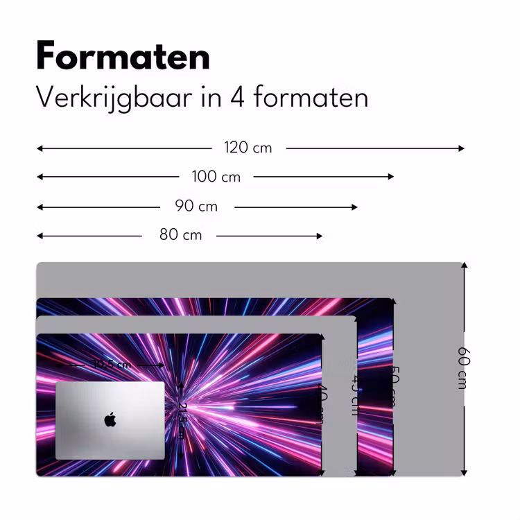 Lichtsnelheid - Ruimte - Roze - Paars Muismat XXL klein -sfeer5