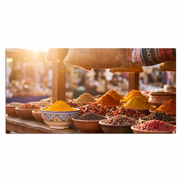 Desk Mat - Spices - Market - Colorful - Specerijen - Markt - Kleurrijk Muismat XXL klein