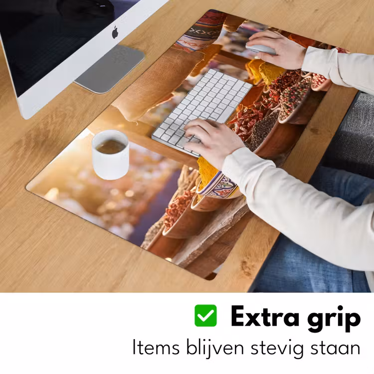 Desk Mat - Spices - Market - Colorful - Specerijen - Markt - Kleurrijk Muismat XXL klein
