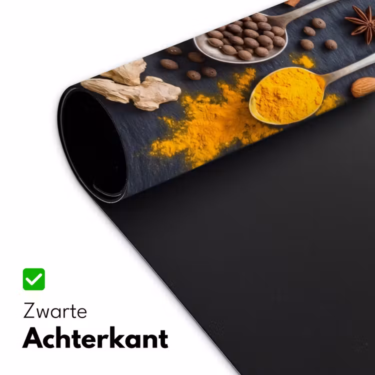Kruiden - Lepels - Culinair - Kleurrijk - Sfeervol Muismat XXL klein -sfeer2