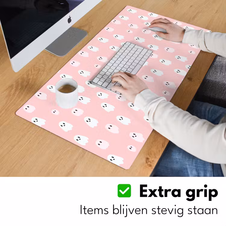 Spookjes - Patroon - Roze Muismat XXL klein 681 -sfeer3