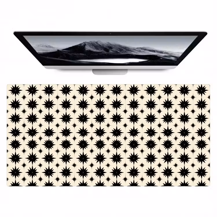 Stervormen - Geometrisch - Zwart Muismat XXL klein 681 -zzz3d