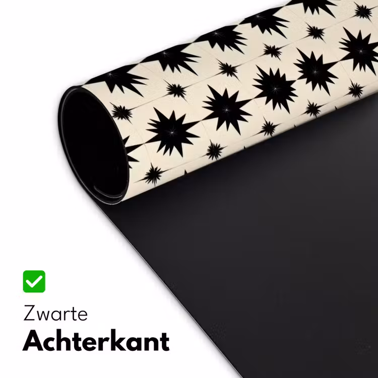 Stervormen - Geometrisch - Zwart Muismat XXL klein 681 -sfeer2