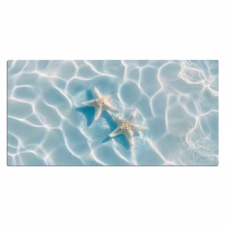 Zeesterren - Golvend water - Rustgevend Muismat XXL klein -3d_leeg