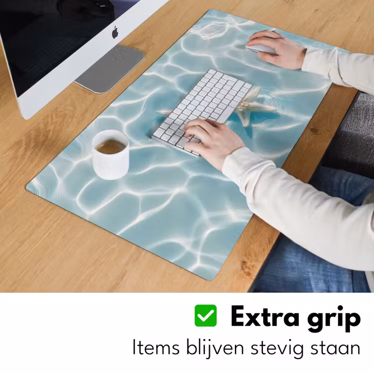 Zeesterren - Golvend water - Rustgevend Muismat XXL klein -sfeer3