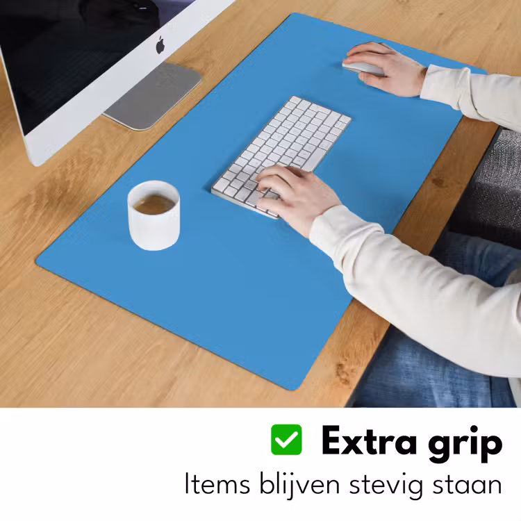 Steel - Blue - Blauw Muismat XXL klein 681 -sfeer3