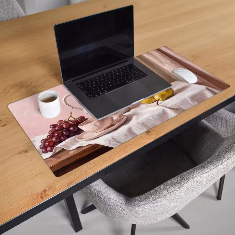 Desk Mat - Still Life - Fruit - Pink - Stilleven - Fruit - Roze Muismat XXL klein
