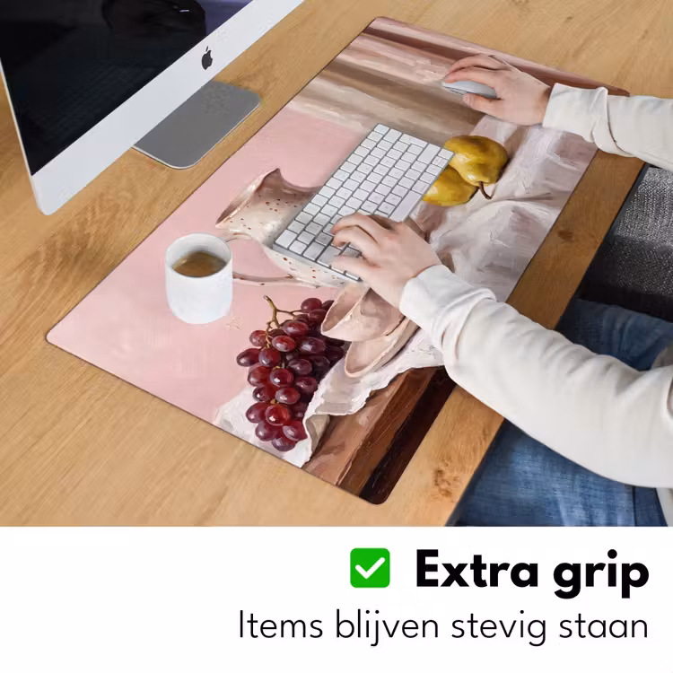 Desk Mat - Still Life - Fruit - Pink - Stilleven - Fruit - Roze Muismat XXL klein