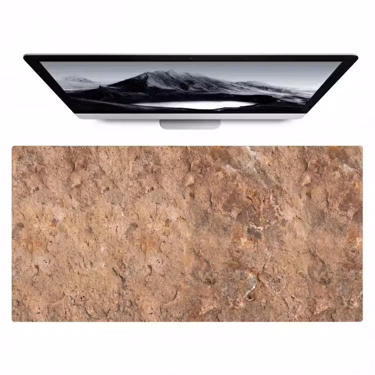 Steen - Natuur - Textuur - Abstract - Bruin Muismat XXL klein -zzz3d