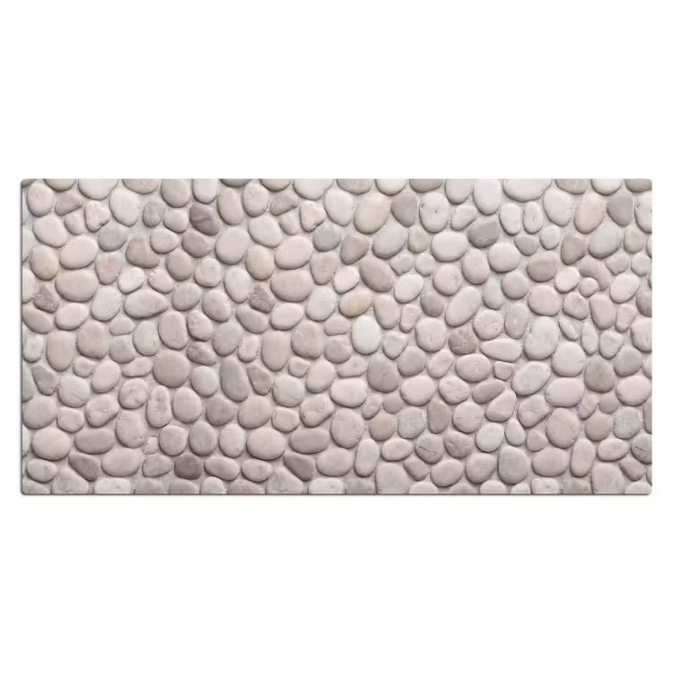 Steen - Kiezel - Natuur - Minimalistisch - Beige Muismat XXL klein -3d_leeg