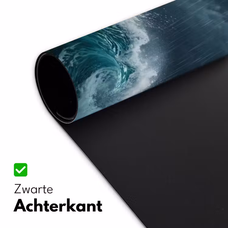 Storm - Badeend - Golven Muismat XXL klein -sfeer2
