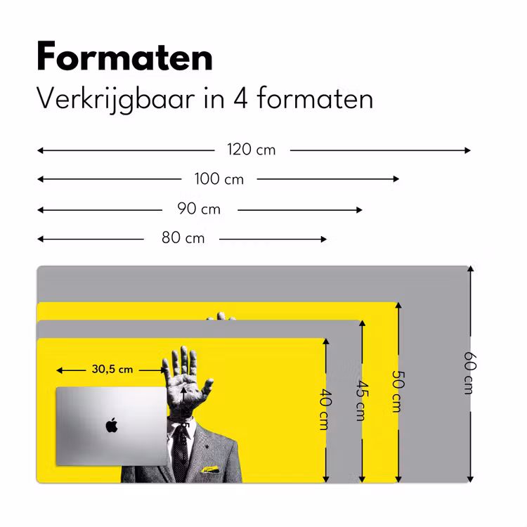Pak - Hand - Geel Muismat XXL klein -sfeer5