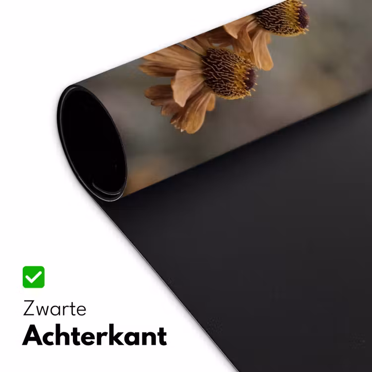 Zonnehoed - Droogbloemen - Geel - Warm Muismat XXL klein -sfeer2