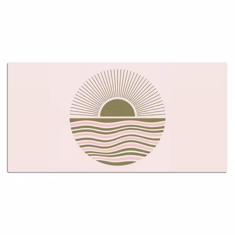 Zon - Zee - Abstract - Modern - Roze Muismat XXL klein -3d_leeg