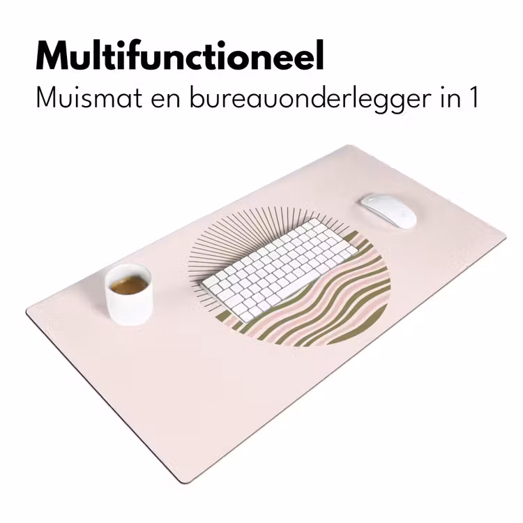 Zon - Zee - Abstract - Modern - Roze Muismat XXL klein -sfeer4
