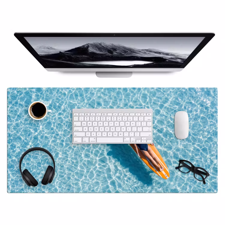 Surfboard - Water - Badpak - Oranje Muismat XXL klein -3d