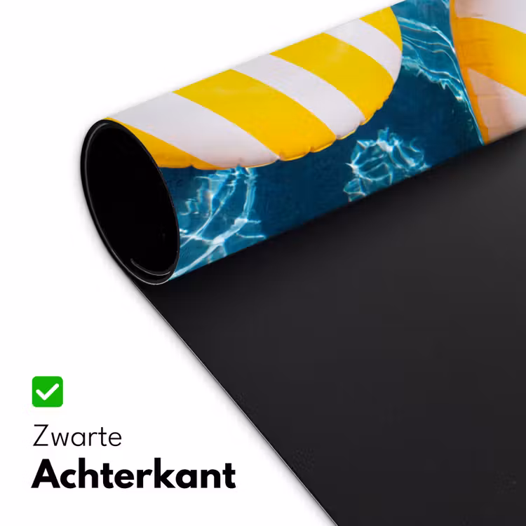 Zwembad - Zwembanden - Zomer - Geel - Blauw Muismat XXL klein -sfeer2