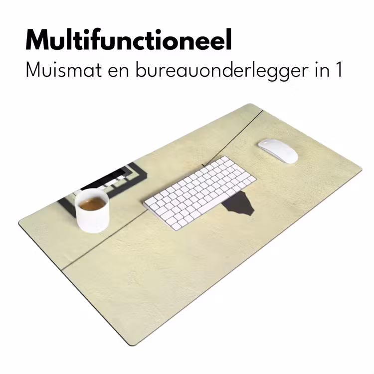 Badpak - Schaduw - Muur - Zomer - Minimalistisch Muismat XXL klein -sfeer4