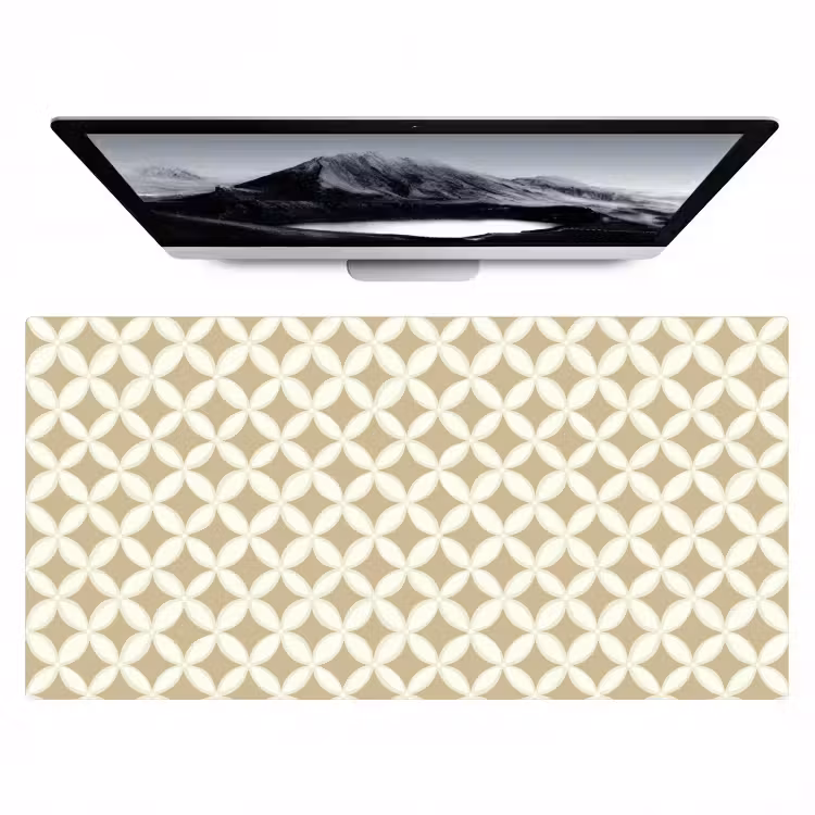 Symmetrisch - Motief - Beige Muismat XXL klein 681 -zzz3d