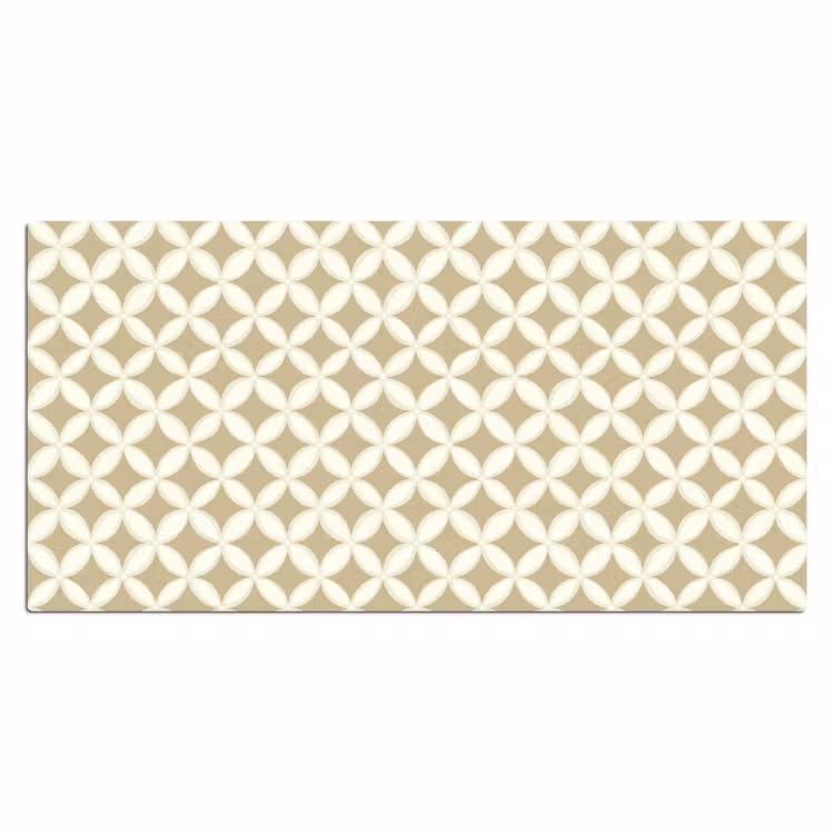 Symmetrisch - Motief - Beige Muismat XXL klein 681 -3d_leeg