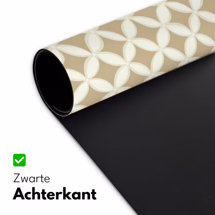 Symmetrisch - Motief - Beige Muismat XXL klein 681 -sfeer2