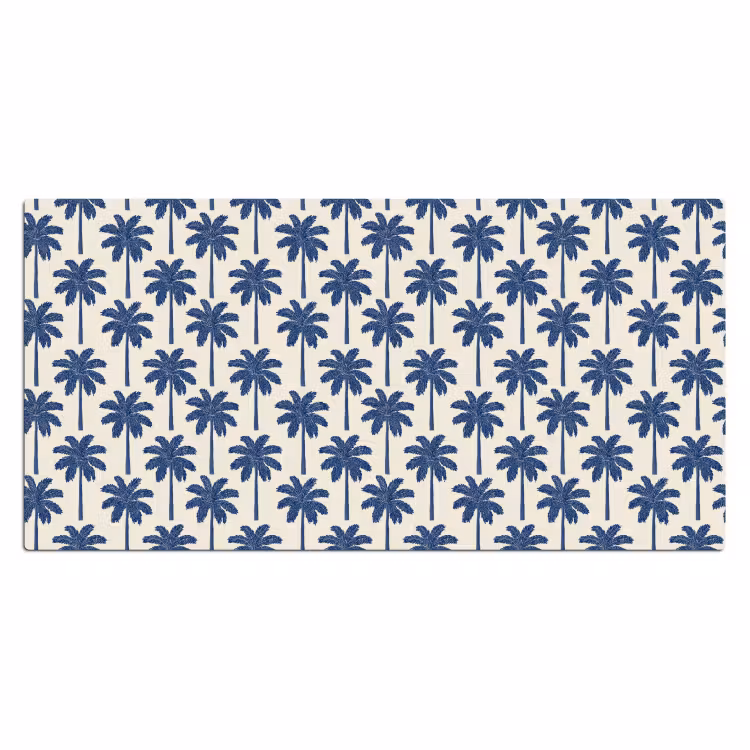 Symmetrisch - Palm - Blauw Muismat XXL klein 681 -3d_leeg