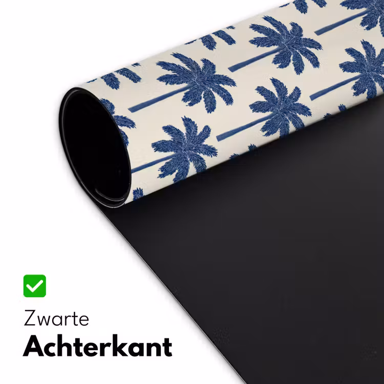 Symmetrisch - Palm - Blauw Muismat XXL klein 681 -sfeer2