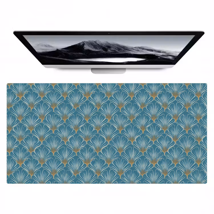 Symmetrisch - Patroon - Blauw Muismat XXL klein 681 -zzz3d