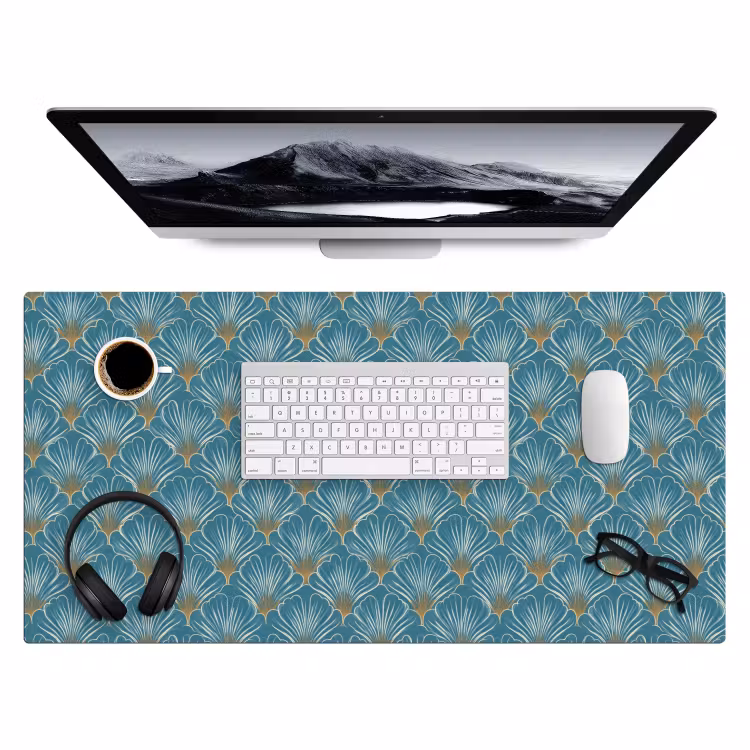 Symmetrisch - Patroon - Blauw Muismat XXL klein 681 -3d