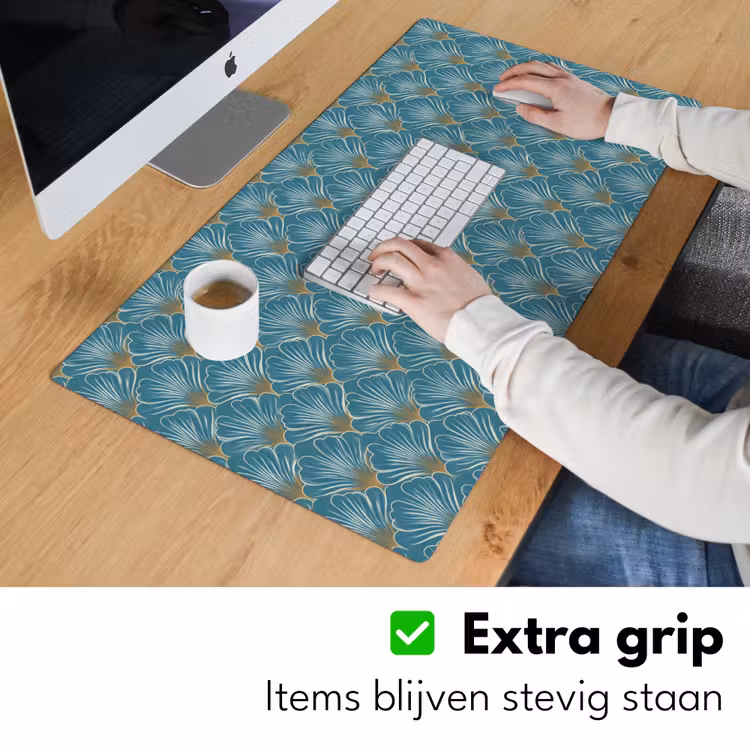 Symmetrisch - Patroon - Blauw Muismat XXL klein 681 -sfeer3