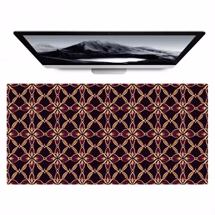 Symmetrisch - Tegel - Burgundy Muismat XXL klein 681 -zzz3d