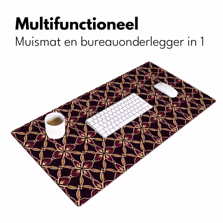 Symmetrisch - Tegel - Burgundy Muismat XXL klein 681 -sfeer4