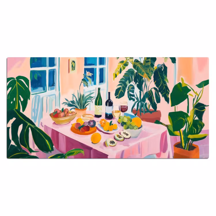 Tafel - Wijn - Fruit Muismat XXL klein -3d_leeg