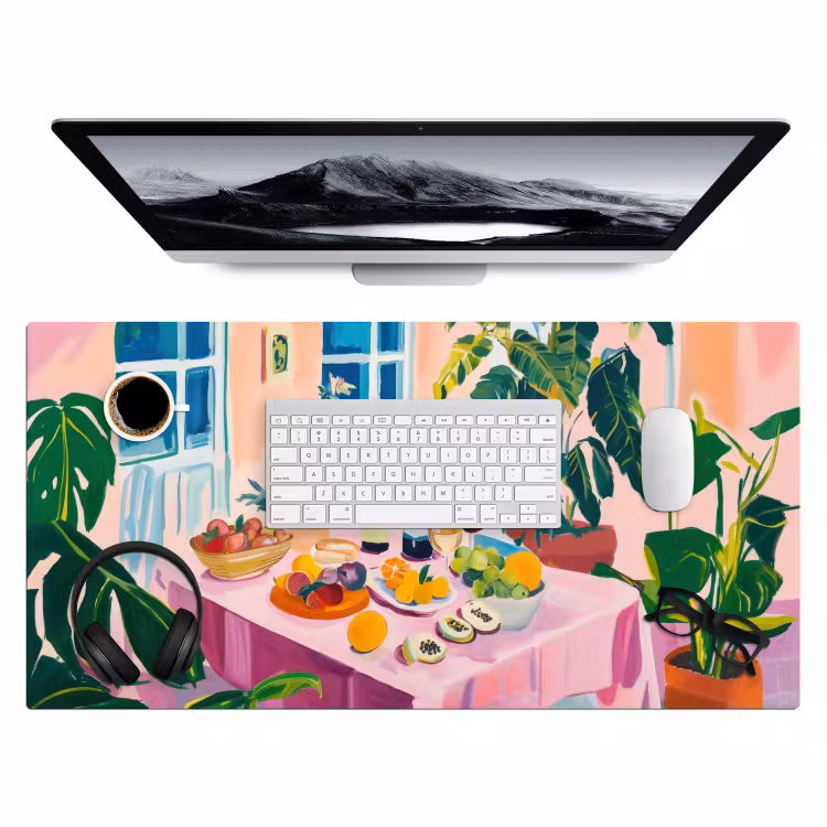 Tafel - Wijn - Fruit Muismat XXL klein -3d