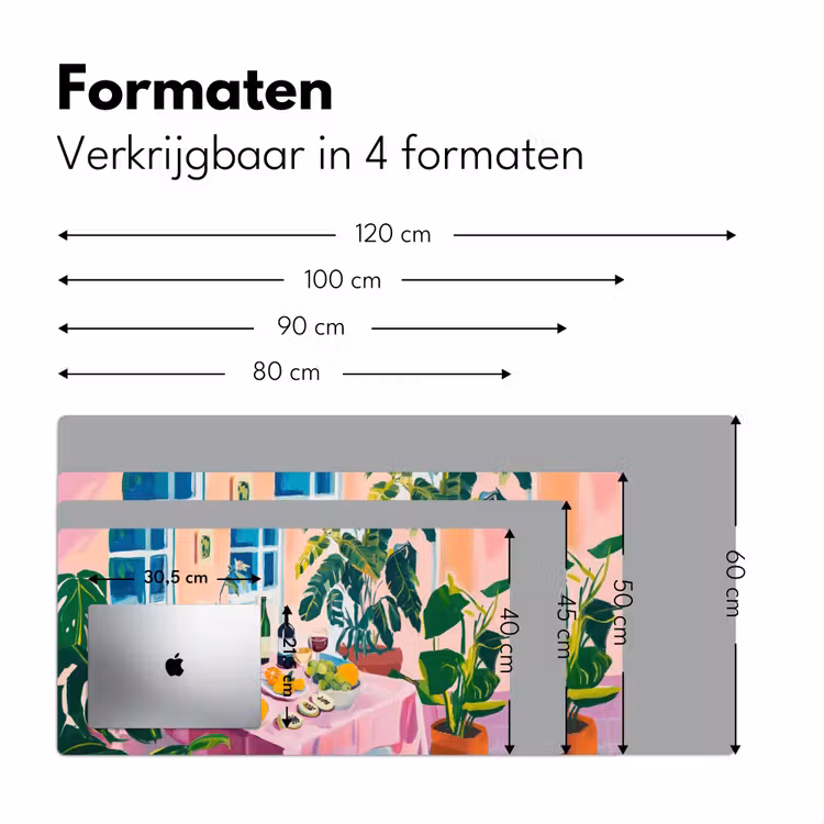 Tafel - Wijn - Fruit Muismat XXL klein -sfeer5