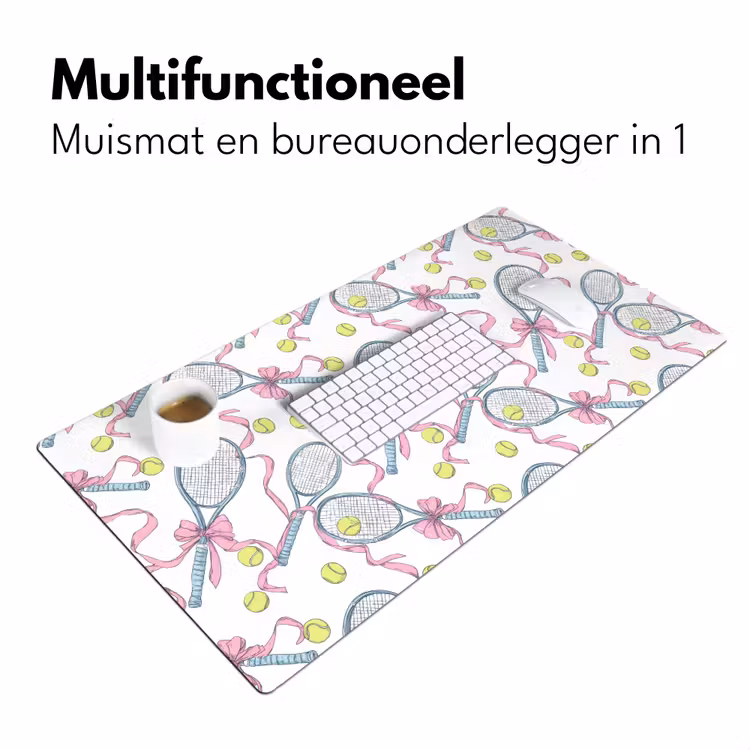 Tennis - Strikken - Kleurrijk Muismat XXL klein 681 -sfeer4