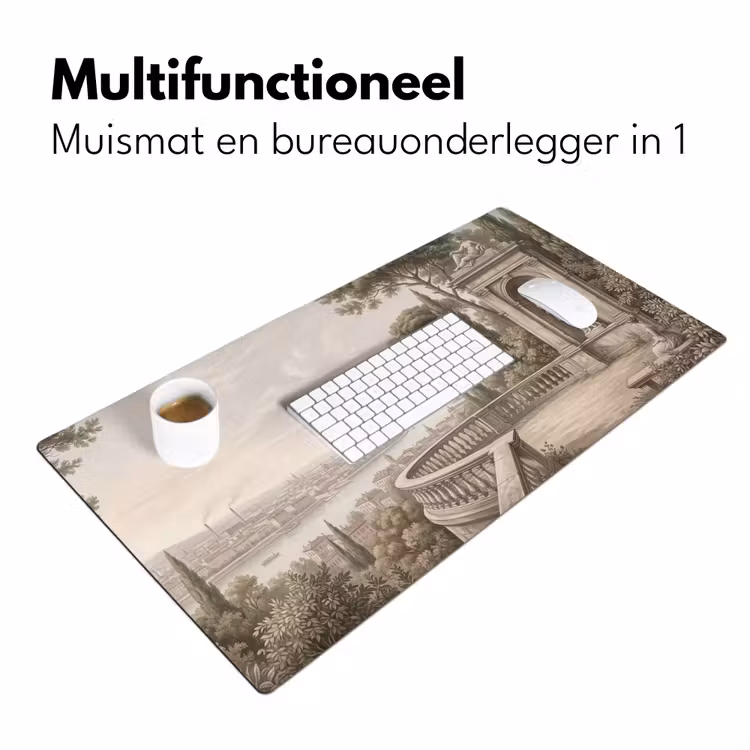 Terras - Stad - Uitzicht - Rivier Muismat XXL klein -sfeer4