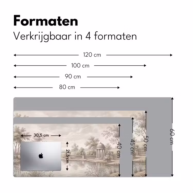 Terras - Water - Natuur - Landschap Muismat XXL klein -sfeer5