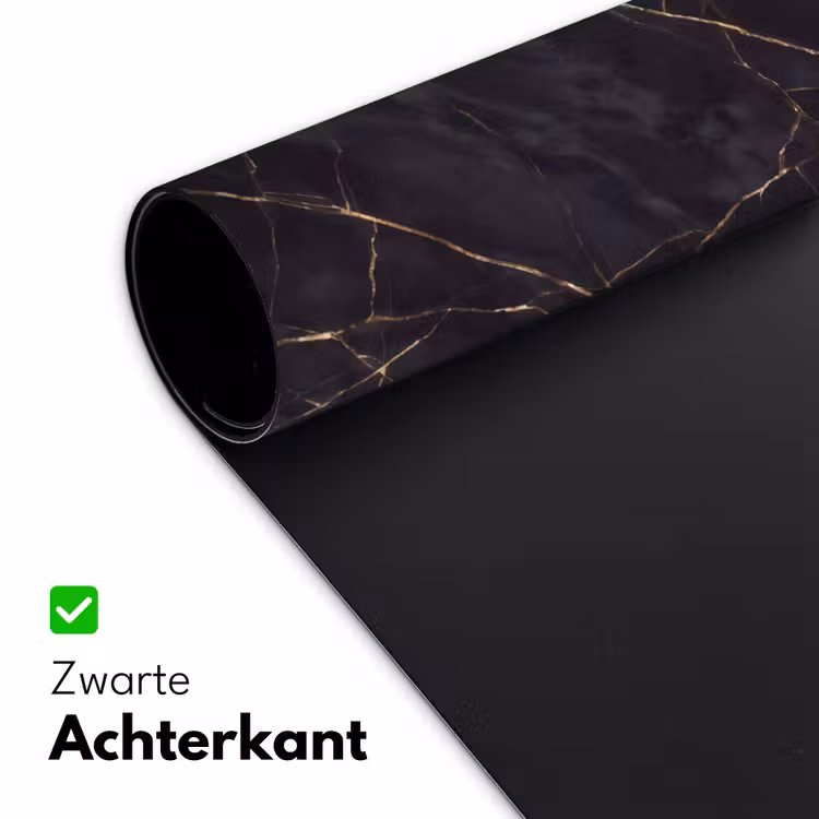 Textuur - Gouden lijnen - Abstract - Modern - Zwart Muismat XXL klein -sfeer2