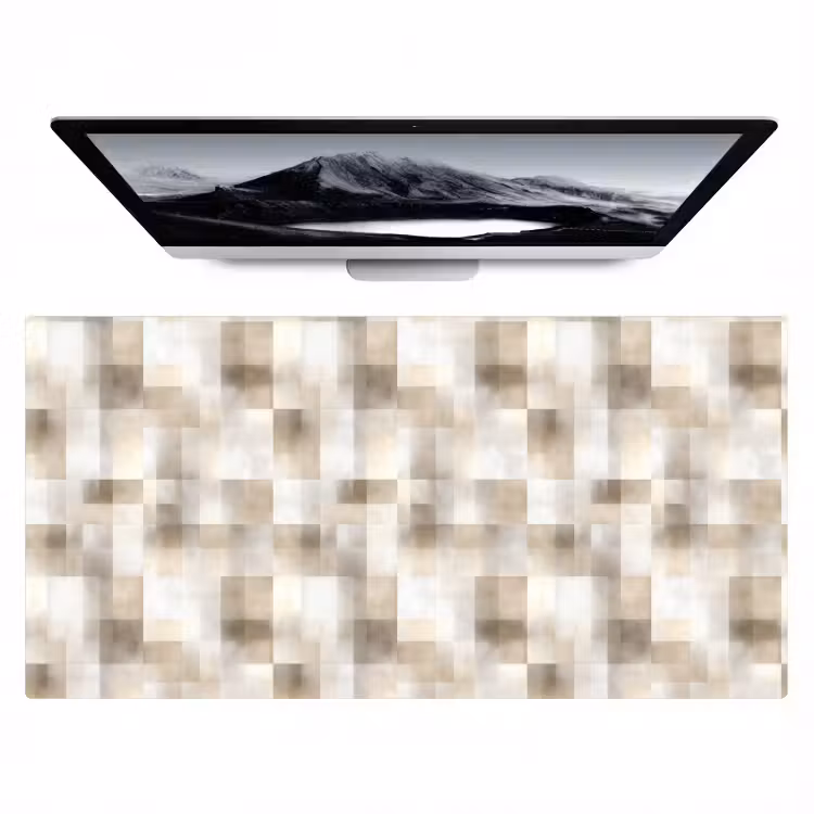 Textuur - Linnen - Beige Muismat XXL klein 681 -zzz3d