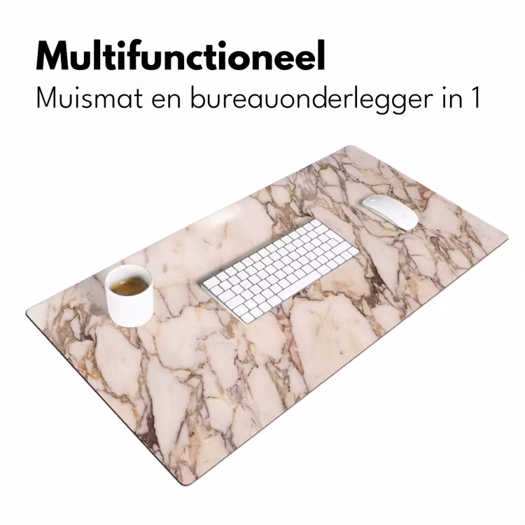 Textuur - Gesteente - Aderen - Abstract - Wit Muismat XXL klein -sfeer4