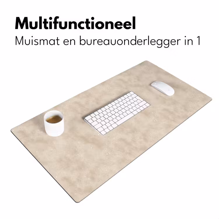 Structuur - Spikkels - Beige Muismat XXL klein 681 -sfeer4